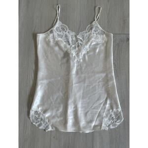 Victoria’s Secret Gold Label Slip Dress Womens White Medium Vtg Lace Wedding Y2K